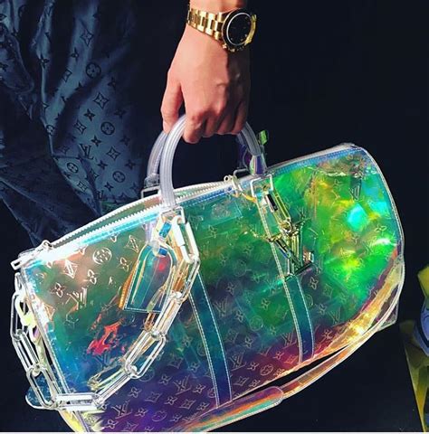 lv clear duffle bag